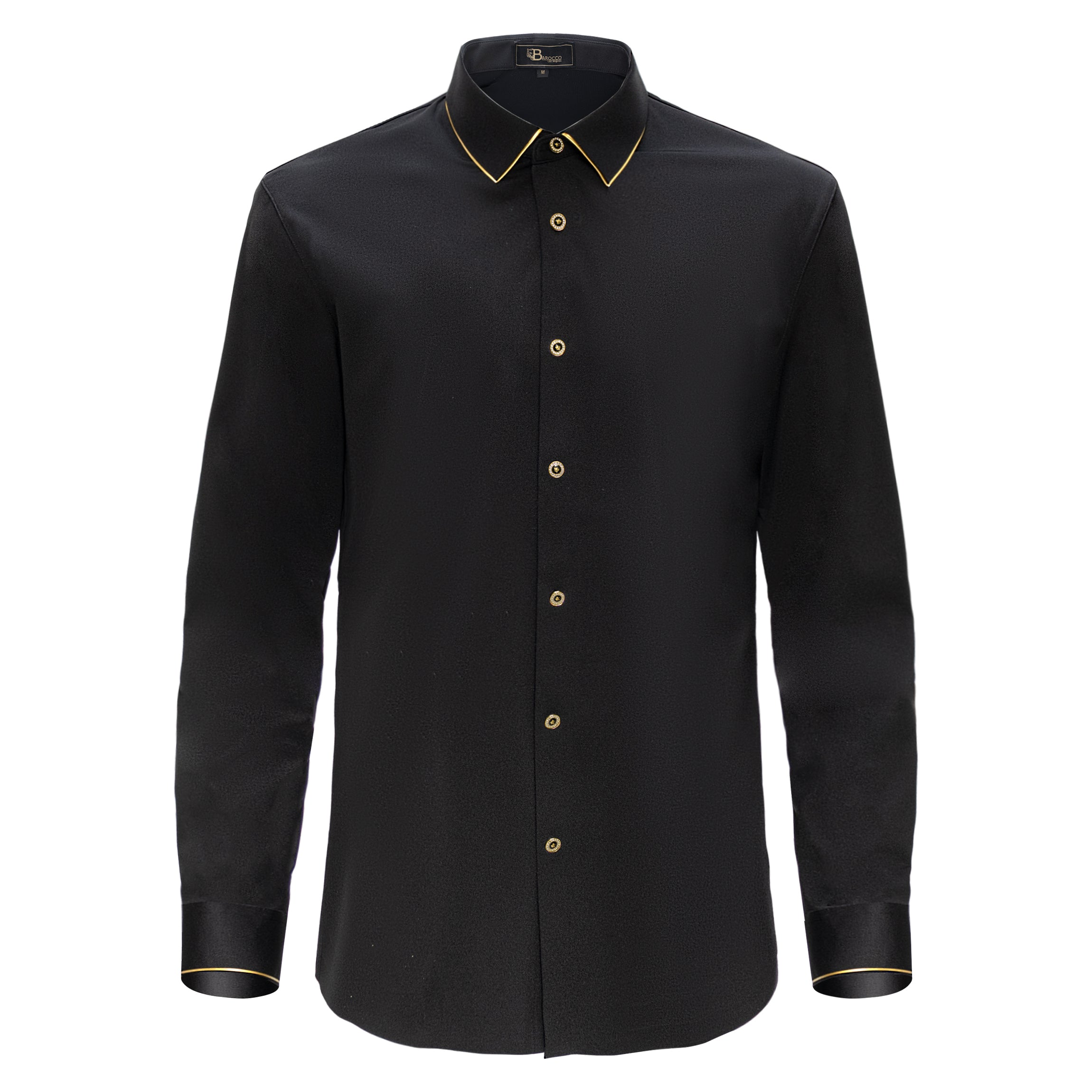 Imperial Essence Button-Up Shirt BLACK/GOLD BAROCCO
