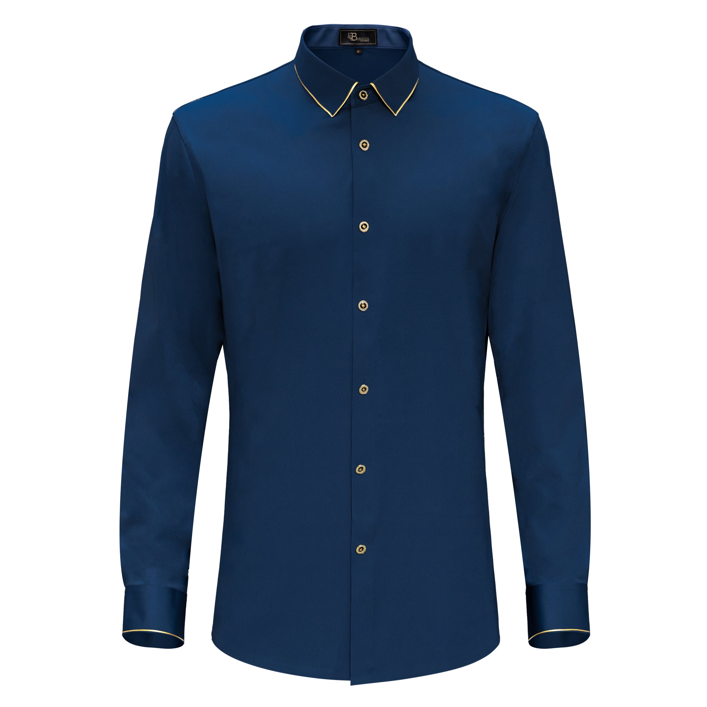 Imperial Essence Button-Up Shirt DARK BLUE/GOLD - DARK BLUE/GOLD / 3XL Imperial Essence Button-Up Shirt DARK BLUE/GOLD - DARK BLUE/GOLD / 3XL