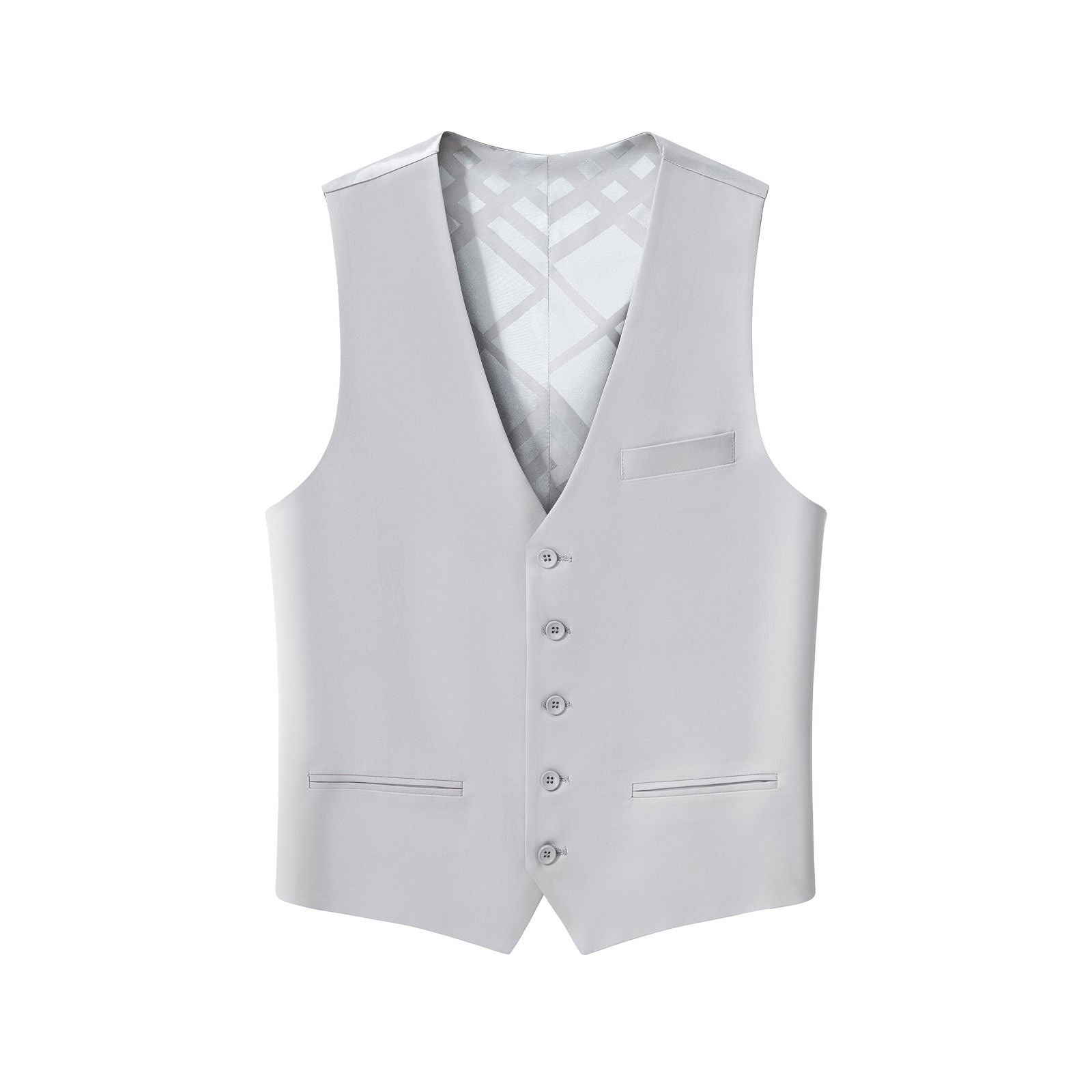silver dress vest Mens Vest Silver Tone On Tone Satin Paisley Vest Tie And Pocket Square Set