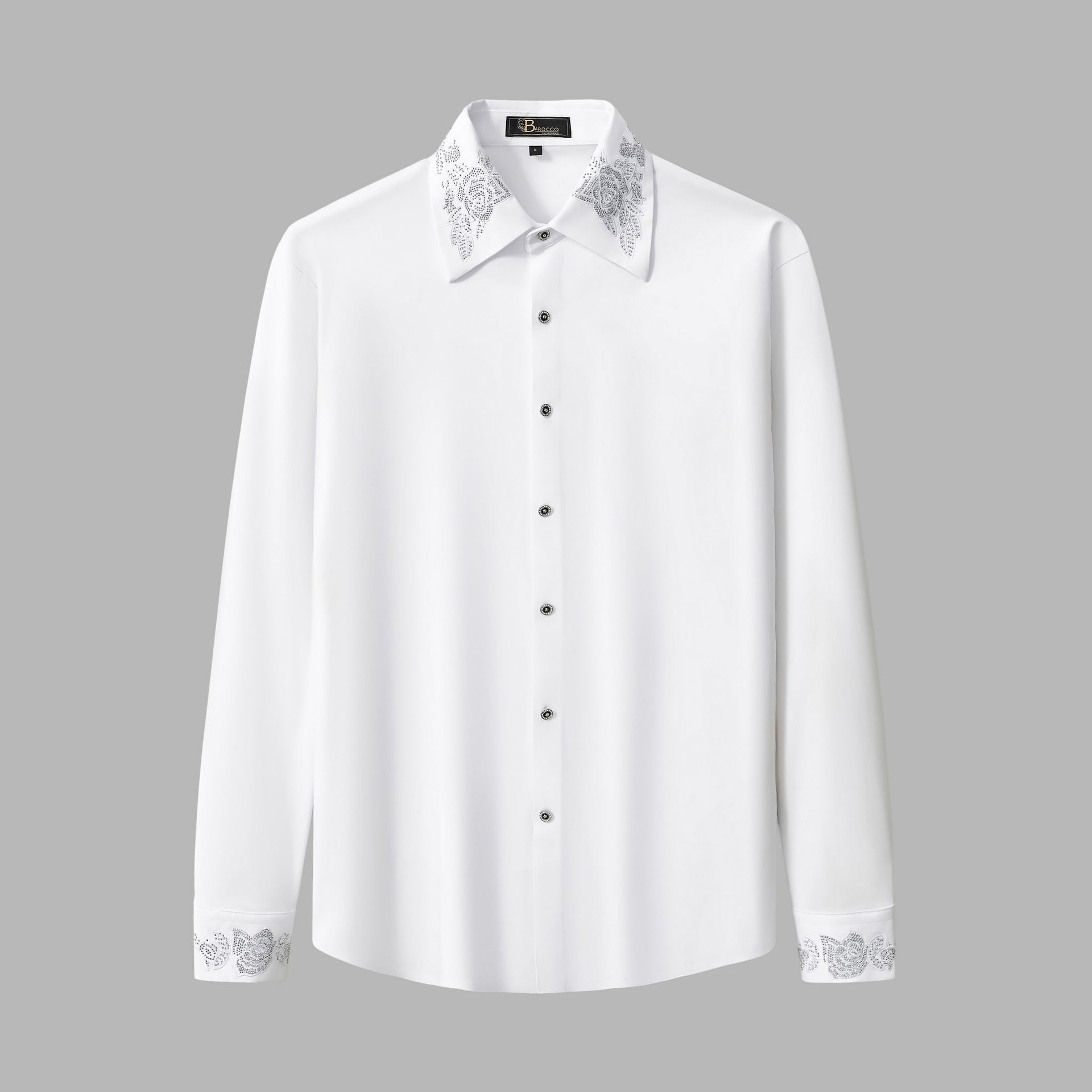 white embroidered dress shirt Rockmount Men's Vintage Tooling II Embroidered WESTERN SHIRT-WHITE/WHITE
