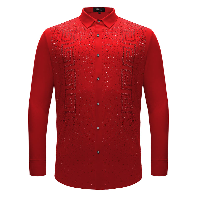 Prime Valor Button-Up Shirt RED/RED
