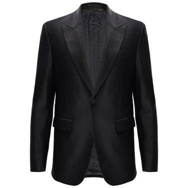 Men’s Elegant Black Textured Blazer BLACK