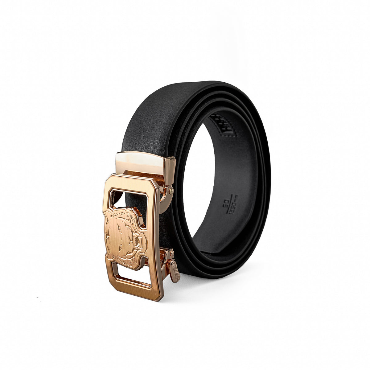 Gold and Black Designer Belt Salvatore Ferragamo // Golden Buckle Leather Belt // Black +  main image 2