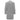 Rear view of a grey, textured faux-fur overcoat with a long, straight-cut silhouette and a center back seam.
