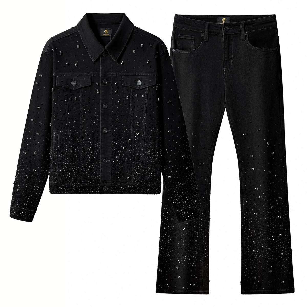 Celestial Stud Denim SET – Century Penthouse BLACK | BAROCCO