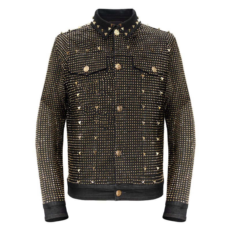 Pure Style BLACK/GOLD Men's Denim Jacket