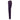 Side profile of purple leopard-print trousers, highlighting the slim leg, side pocket, and patterned fabric.