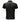 Rear view of a black short-sleeve lace shirt featuring an intricate, shimmering floral pattern throughout.