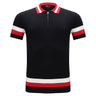 Heritage Stripe Knit Polo BLACK