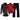 Pure Style Denim JKT + Glimmer Vogue + Prism Gem Denim Pant + Sanctum Cross Denim hat BLACK/SILVER/RED