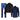 A black beaded jacket, a blue leopard-print shirt, and shiny blue metallic trousers.