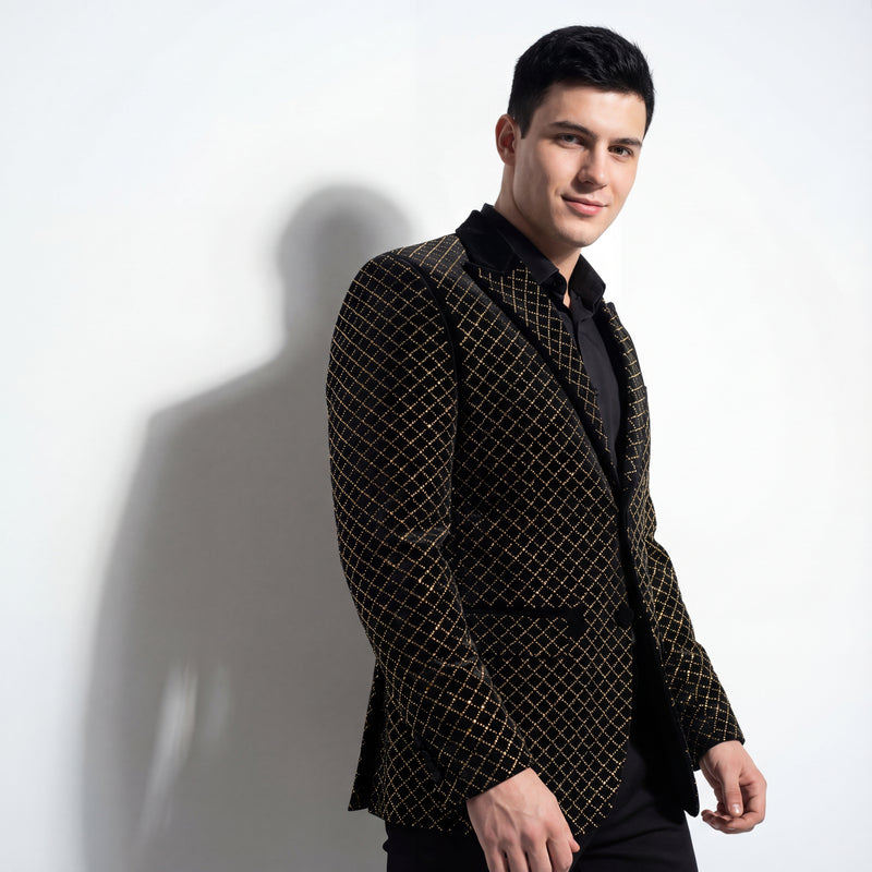 Opulent Outfit Blazer BLACK/GOLD