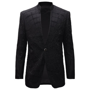 Mandala Blazer Jacket-BLACK/BLACK