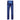 Back view of metallic electric blue trousers. Slim-fit with a high-shine finish, featuring two buttoned rear welt pockets.