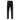 Back view of slim-fit black trousers featuring two rear welt pockets, belt loops, and a clean, straight-leg cut.