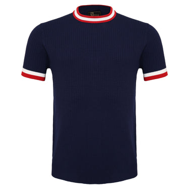 Elite Contrast Ribbed Tee NAVY