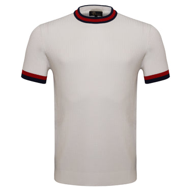 Elite Contrast Ribbed Tee WHITE