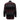 Rear view of a long-sleeve button-up shirt with a horizontal red and black gradient created by dense, shimmering studs.
