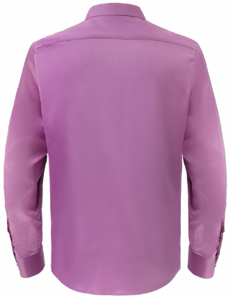 Barocco Luxe Satin Stretch Shirt PURPLE