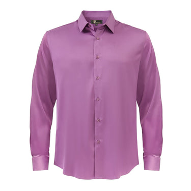 Barocco Luxe Satin Stretch Shirt PURPLE - Barocco