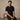 Textured Wave Cotton Tee – El Baron BLACK