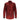 A red long-sleeve button-down shirt featuring a bold, all-over black leopard print pattern.